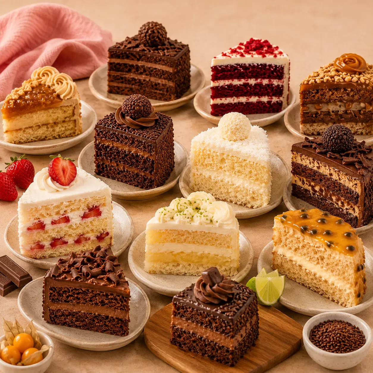 Mais de 20 sabores de bolos caseirinhos