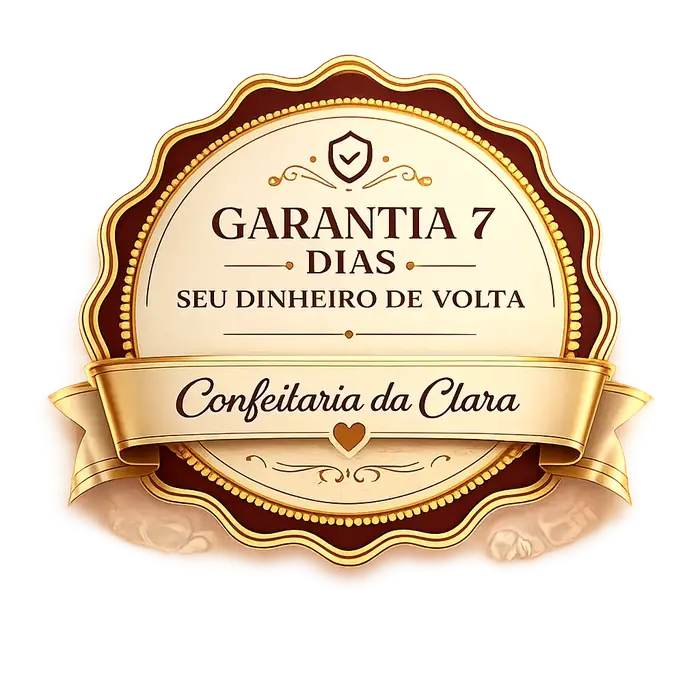 Selo de garantia de 7 dias ou seu dinheiro de volta — Finelons Confeitaria